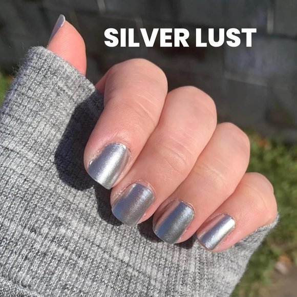 Color Street 100% Nail Polish Strips Silver Lust RETIRED - Picture 1 of 6